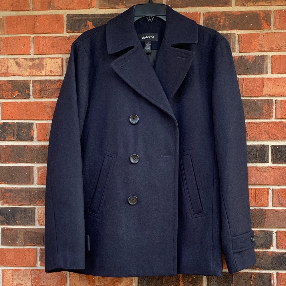 Claiborne Navy Peacoat